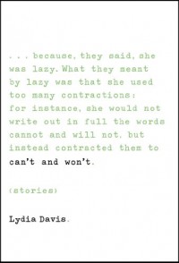 Can't and Won't: Stories - Lydia Davis