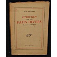 Entretien sur des faits divers - Jean Paulhan