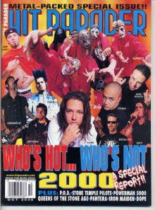 Hit Parader Magazine WHO'S HOT... WHO'S NOT Limp Bizkit KORN Dope SLIPKNOT Deftones PAPA ROACH October 2000 C (Hit Parader Magazine) - Andy Secher