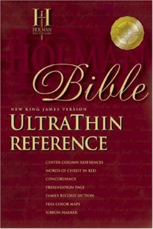 NKJV UltraThin Reference Bible (Black Bonded Leather) - Holman Bible Publisher