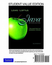 Student Value Edition for Java Software Solutions - John Lewis, William Loftus