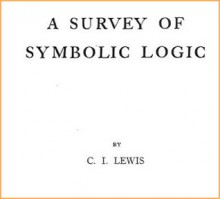 Survey Symbolic Logic - Clarence Irving Lewis