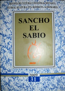 Sancho el Sabio #31 - Sancho el Sabio. Revista de cultura e investigación vasca, Antonio Segura, Imanol Vitores Casado, David Aller Soriano, Dario Ansel, Marcelino Irianni, Natalia Alonzo, Leticia Carro, Andoni Elezcano Roqueñi, Leyre Arrieta, Iñigo Sarriugarte Gómez, Santiago de Pablo, J