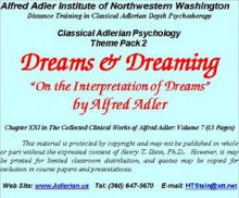 Dreams: An Adlerian View (Theme Pack 2 on Selected Topics) - Alfred Adler, Henry T. Stein