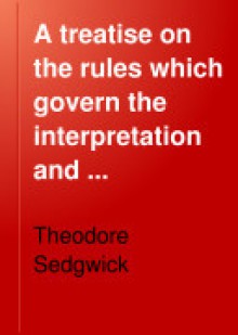 Treatise on the Rules With Govern Interpretation and Construction of Statutory and Constitutional Law - Theodore Sedgwick