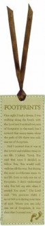 Footprints in the Sand LuxLeather Bookmarker - Christian Art Gifts