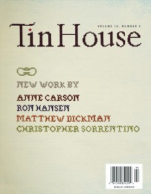 Tin House: Winter Reading - Christopher Sorrentino, Kate Christensen, Shawn Vestal