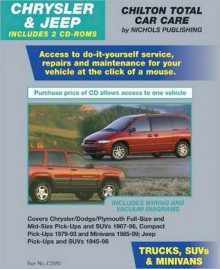 Chrysler & Jeep Trucks, Suvs, & Minivans 1967-1999 (2 CD Set in Jewel Case) - Delmar, Chilton Automotive Books