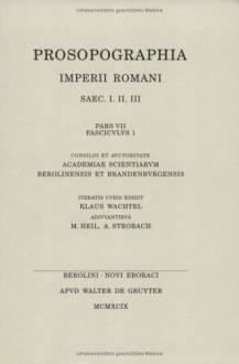 Prosopographia Imperii Romani - Klaus Wachtel