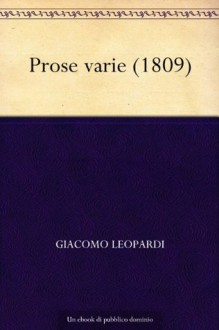 Prose varie (1809) - Giacomo Leopardi