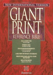 NIV Holy Bible Giant Print Reference Edition, Thumb Indexed, Black Leather-Look - Zondervan Publishing