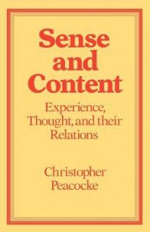 Sense and Content - Christopher Peacocke