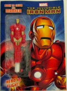 Marvel Iron Man Book to Color with Shaped Marker - Dalmatian Press