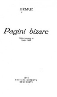 Pagini bizare - Urmuz, Saşa Pană