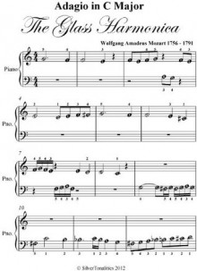 Adagio in C Major Glass Harmonica Mozart Beginner Piano Sheet Music - Wolfgang Amadeus Mozart, SilverTonalities