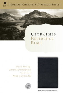 HCSB Ultrathin Reference Bible, Black Genuine Calfskin Leather - Holman Bible Publisher