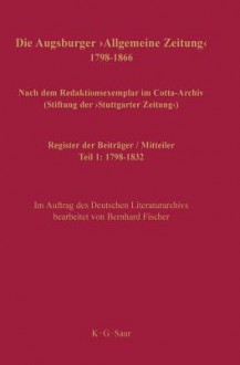 Register Der Beitrager / Mitteiler - Bernhard Fischer