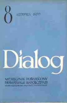 Dialog, nr 8 / sierpień 1970 - John Arden, Jacek Baszkowski, Redakcja miesięcznika Dialog