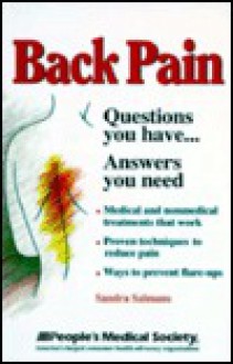 Back Pain: Questions You Have-- Answers You Need - Sandra Salmans