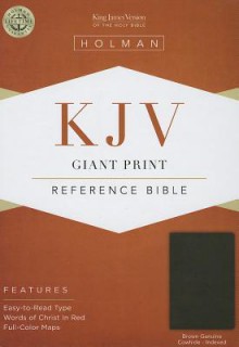 KJV Giant Print Reference Bible, Brown Genuine Cowhide Indexed - Holman Bible Publisher