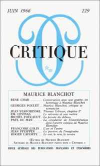 Critique - Maurice Blanchot