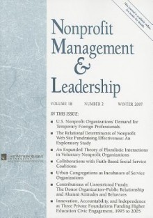 Nonprofit Management & Leadership, Volume 18, Number 2 - Roger A. Lohmann, Kathleen Mills, Avner Ben-Ner