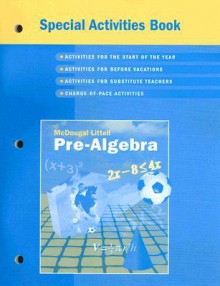 McDougal Littell Pre-Algebra Special Activities Book - McDougal Littell