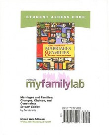 Marriages & Families Student Access Code: Changes, Choices, and Constraints - Nijole V. Benokraitis