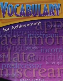 Vocabulary for Achievement: Student Edition Fourth Course - Great Source