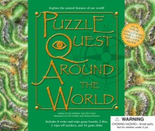 Puzzle Quest Around the World [With 2 Dice and 8 Game Boards, 2 Wipe-Off Markers and 16 Game Disks] - Pat Kelleher, Clint Twist