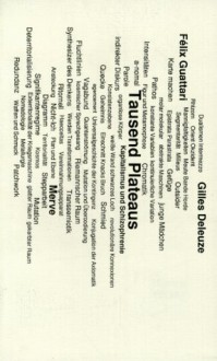 Tausend Plateaus - Gilles Deleuze, Félix Guattari