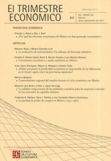 El Trimestre Economico No. 311 Julio-Septiembre de 2011. Volumen LXXVIII (3) - Various