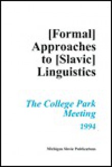 Annual Workshop On Formal Approaches To Slavic Linguistics - Jindrich Toman