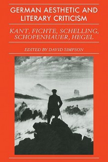 German Aesthetic Literary Criticism - David Simpson