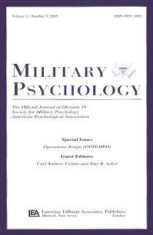 Operations Tempo (Optempo): A Special Issue of Military Psychology - Carl Andrew Castro