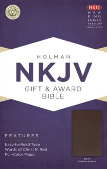 NKJV Gift & Award Bible, Brown Imitation Leather - Holman Bible Publisher