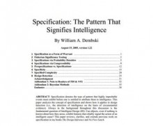 Specification: The Pattern That Signifies Intelligence - William Dembski