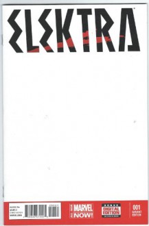 Elektra #1 Blank Variant ANMN - Blackman, Del Mundo