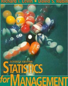 Statistics for Management/Book and Disk - Richard I. Levin, David S. Rubin