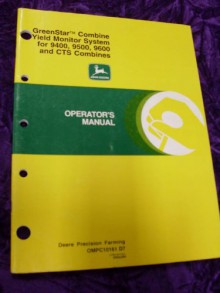 John Deere GreenStar Combine OEM OEM Owners Manual OMPC10161 - John Deere