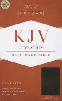 KJV Ultrathin Reference Bible, Saddle Brown LeatherTouch Indexed - Holman Bible Publisher