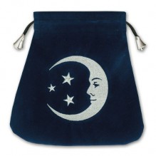 Smiling Moon Embroidered Tarot Bag - Lo Scarabeo