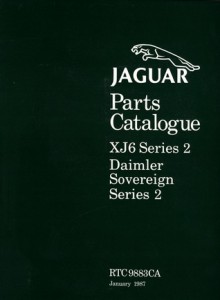 Jaguar XJ6 Series 11 Parts Catalog - Brooklands Books Ltd