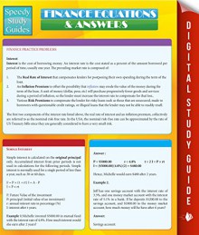 Finance Equations & Answers (Speedy Study Guides) - Speedy Publishing