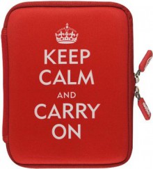 NeoSkin Nook 2nd Edition Zip Sleeve, Keep Calm and Carry On (Neoprene Nook 2nd Edition Cover, Nook 2nd Edition Case) - Peter Pauper Press