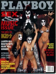 Playboy March 1999 Kiss Girls on Cover (nude inside), Drew Carey Interview, Thomas Berger Fiction (Return of Little Big Man), 20 Questions - Gerry Adams, Hot TV - Hugh Hefner