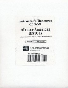 Instructor's Resource CD-ROM (African-American History) - Darlene Clark Hine, William C. Hine, Stanley Harrold