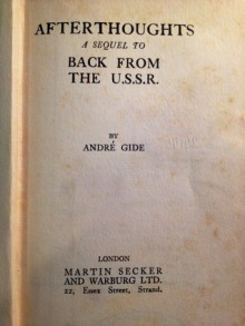 Afterthoughts: A Sequel to Back From the U.S.S.R. - André Gide, Dorothy Bussy