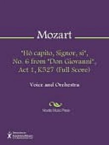 "Ho capito, Signor, si", No. 6 from "Don Giovanni", Act 1, K527 (Full Score) - Wolfgang Amadeus Mozart