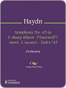 Symphony No. 45 in F-sharp Minor ("Farewell") movt. 2 (score) - Hob1/45 - Franz Haydn